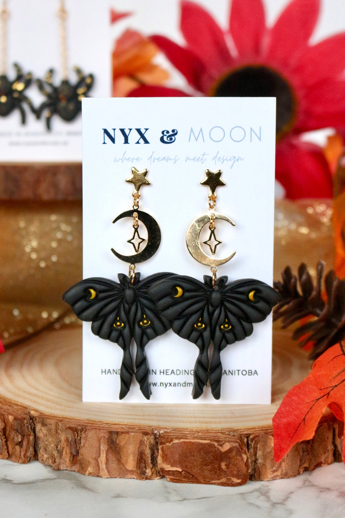 Nyx | Moth Dangle Earrings