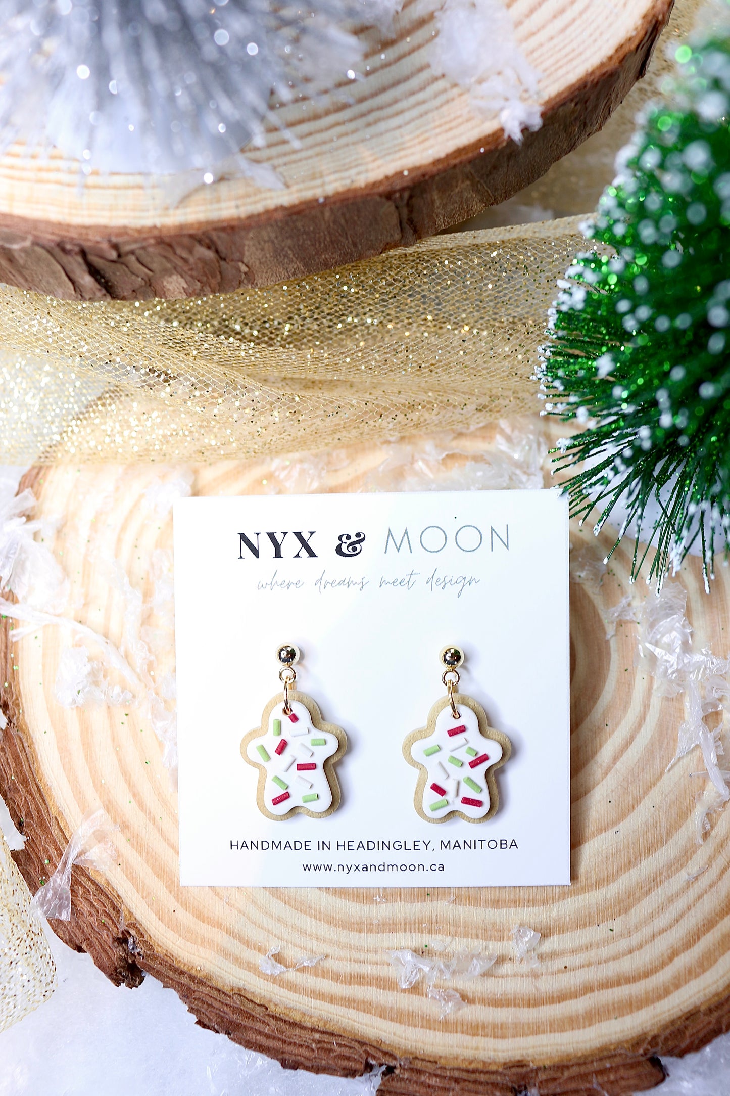 Sugar Cookie Gingerbread Man | Dangle Earring