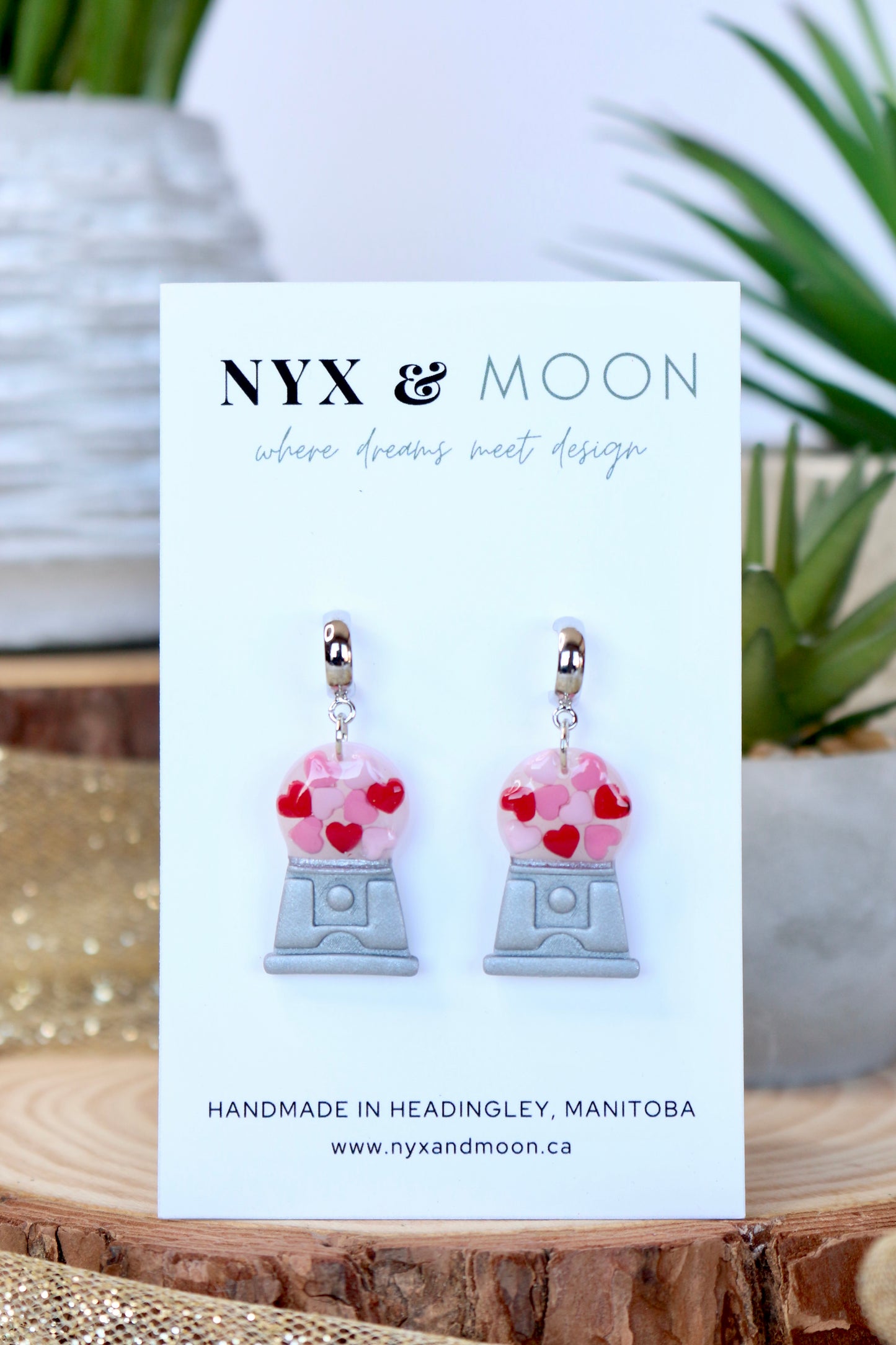 Valentine Gumball Machine | Dangle Earrings