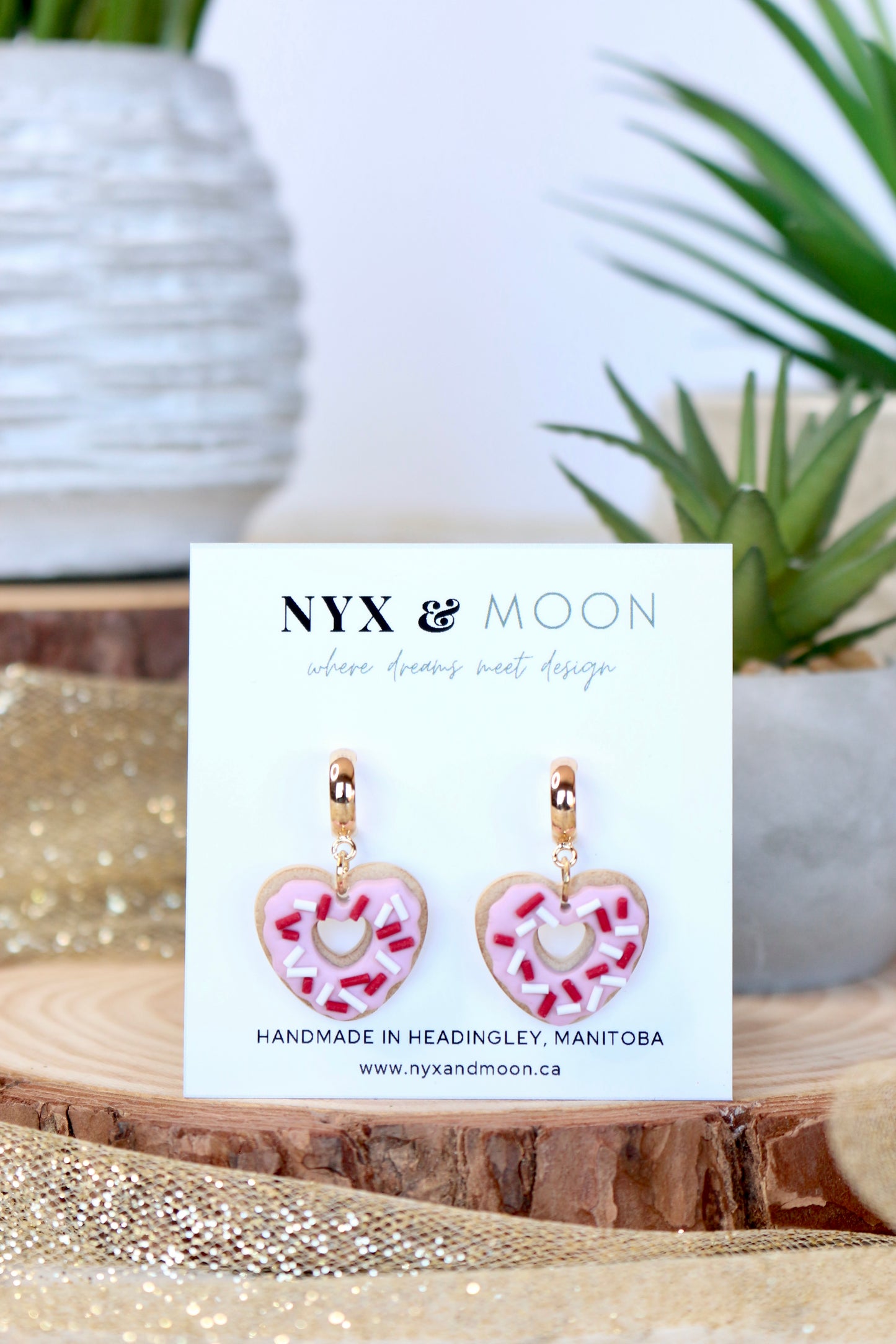 Heart Donut | Dangle Earrings