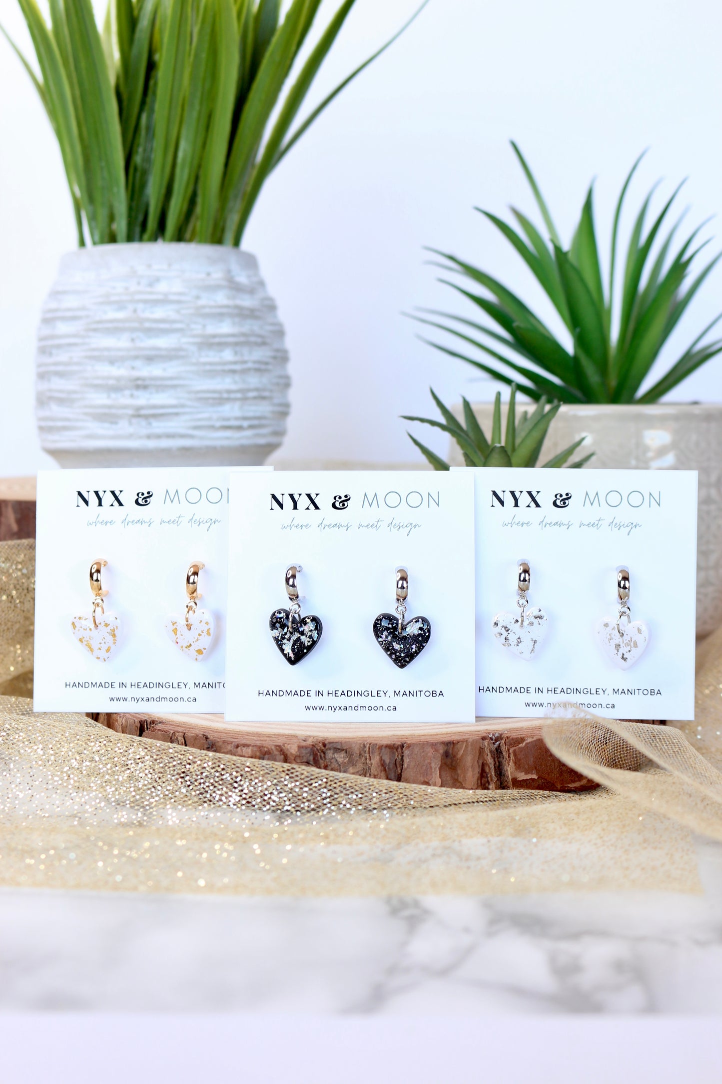 Chloe | Heart Dangle Earrings