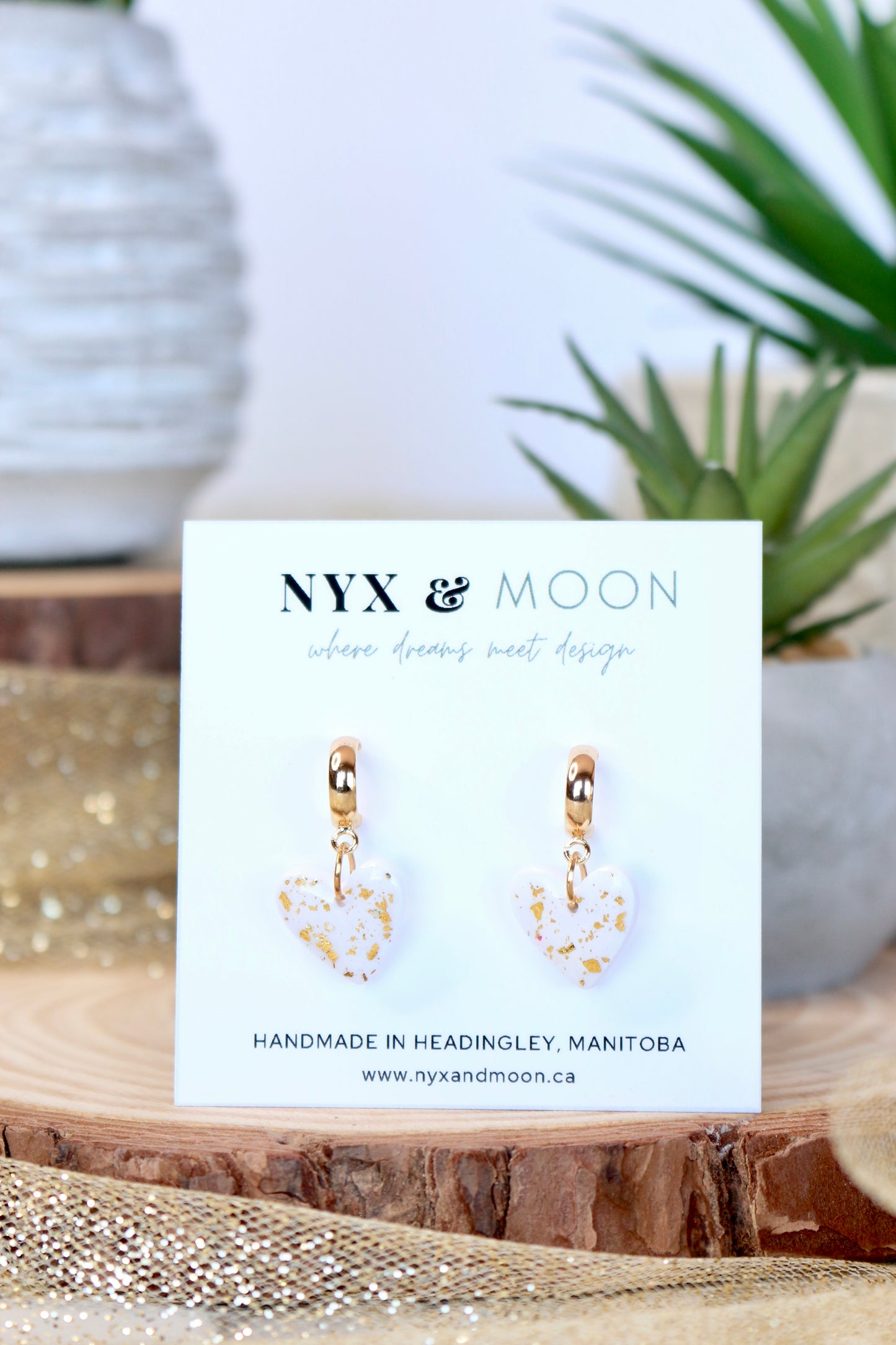 Chloe | Heart Dangle Earrings