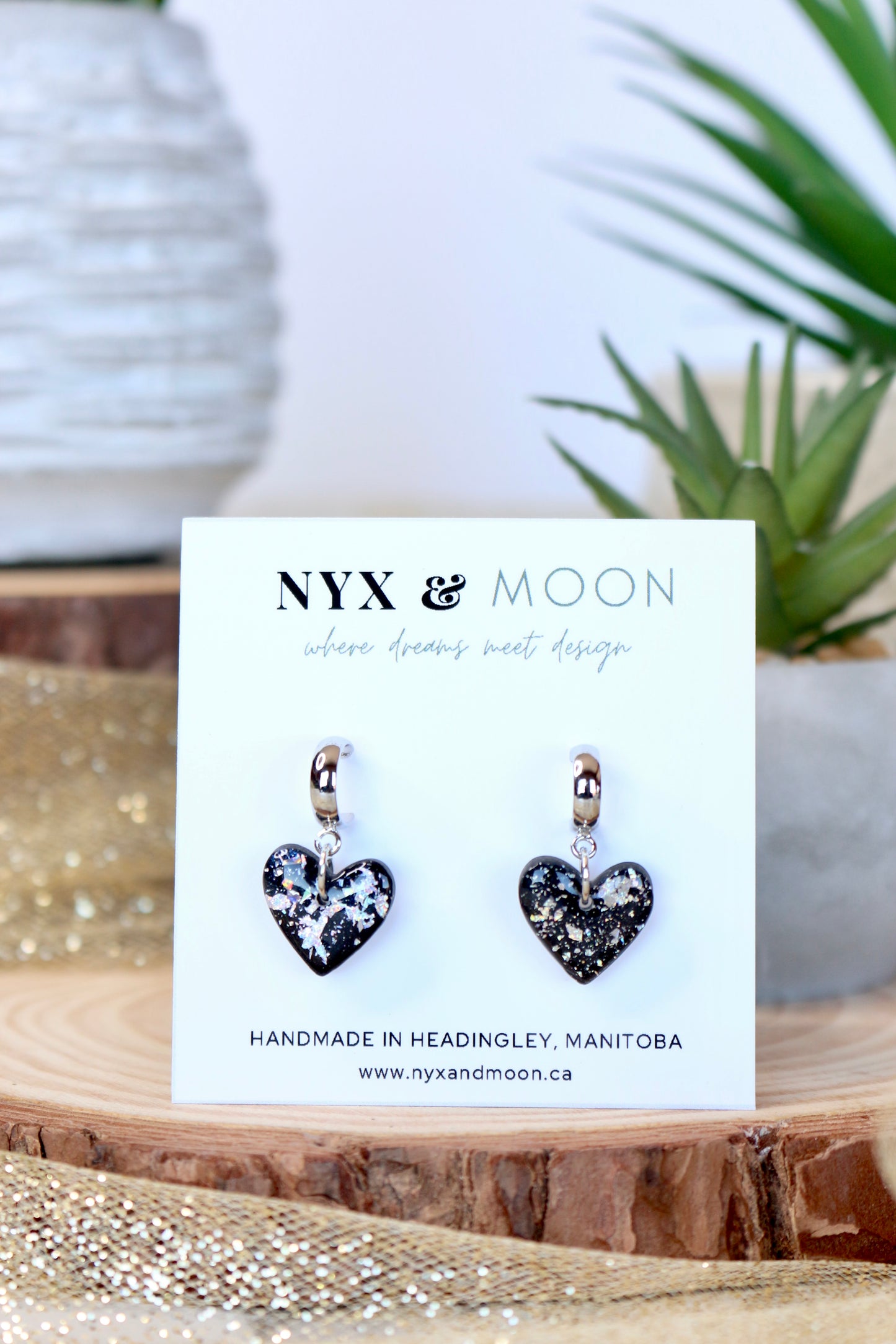 Chloe | Heart Dangle Earrings