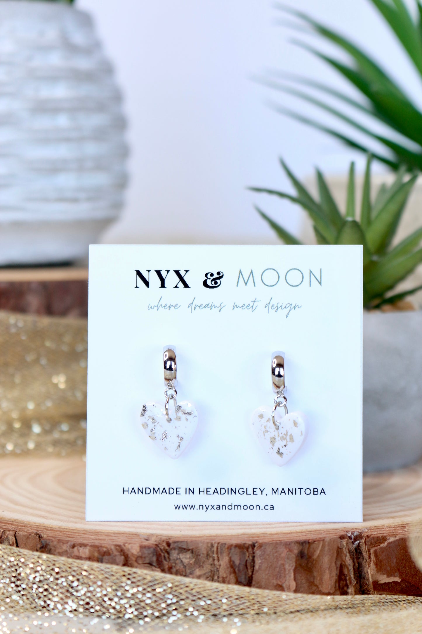 Chloe | Heart Dangle Earrings