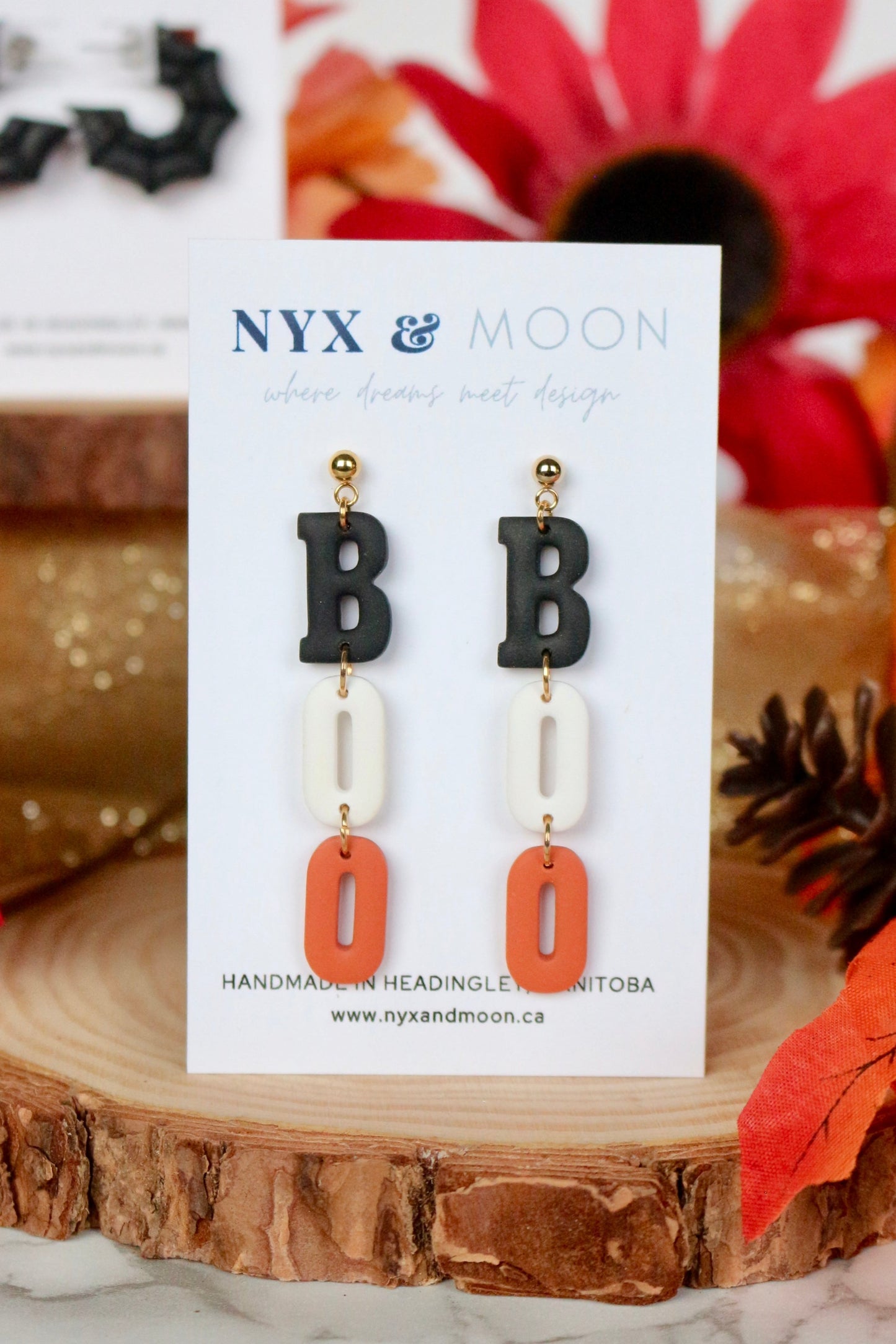 "Boo" | Dangle Earrings