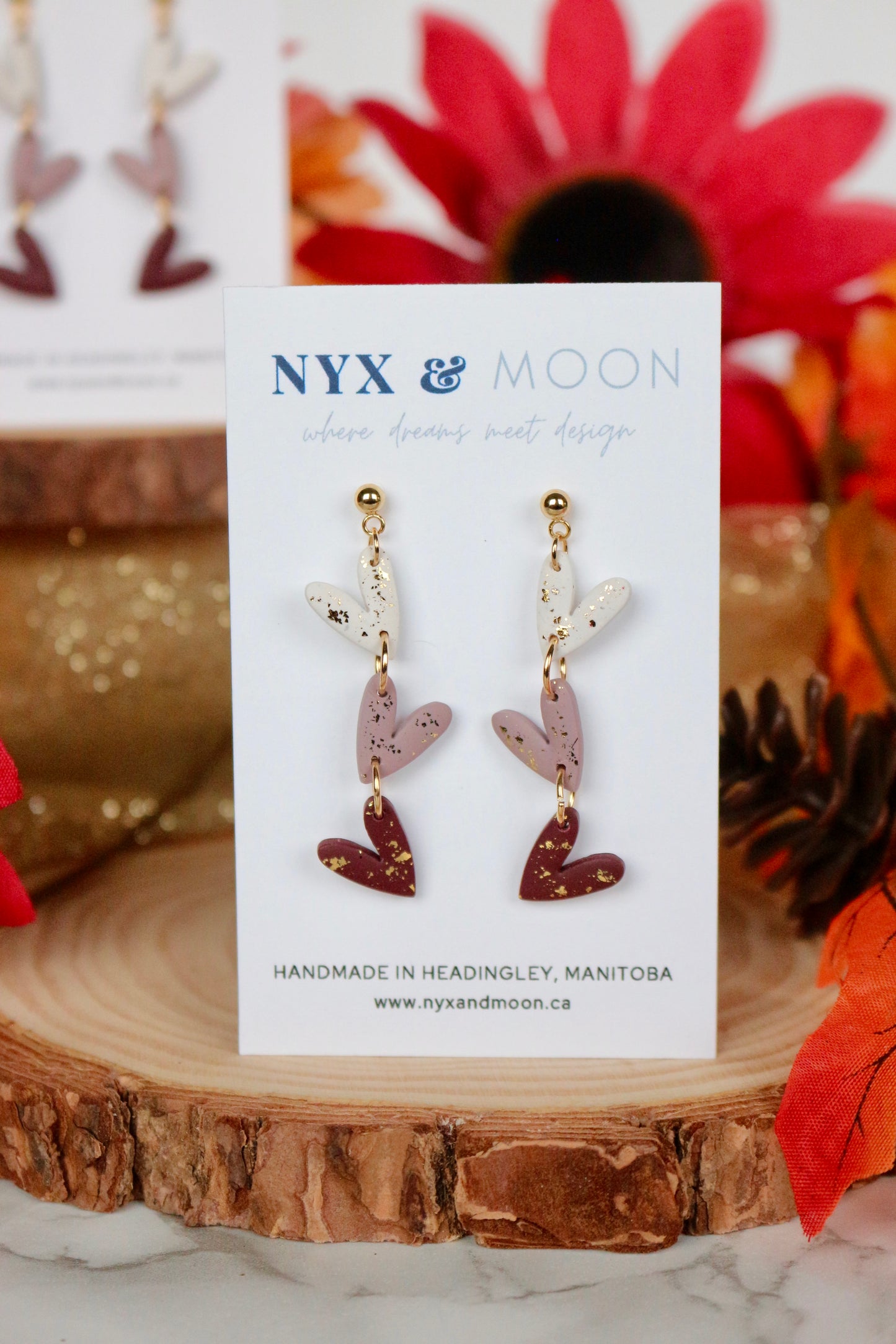 Cora | Heart Dangle (Multiple Colours)