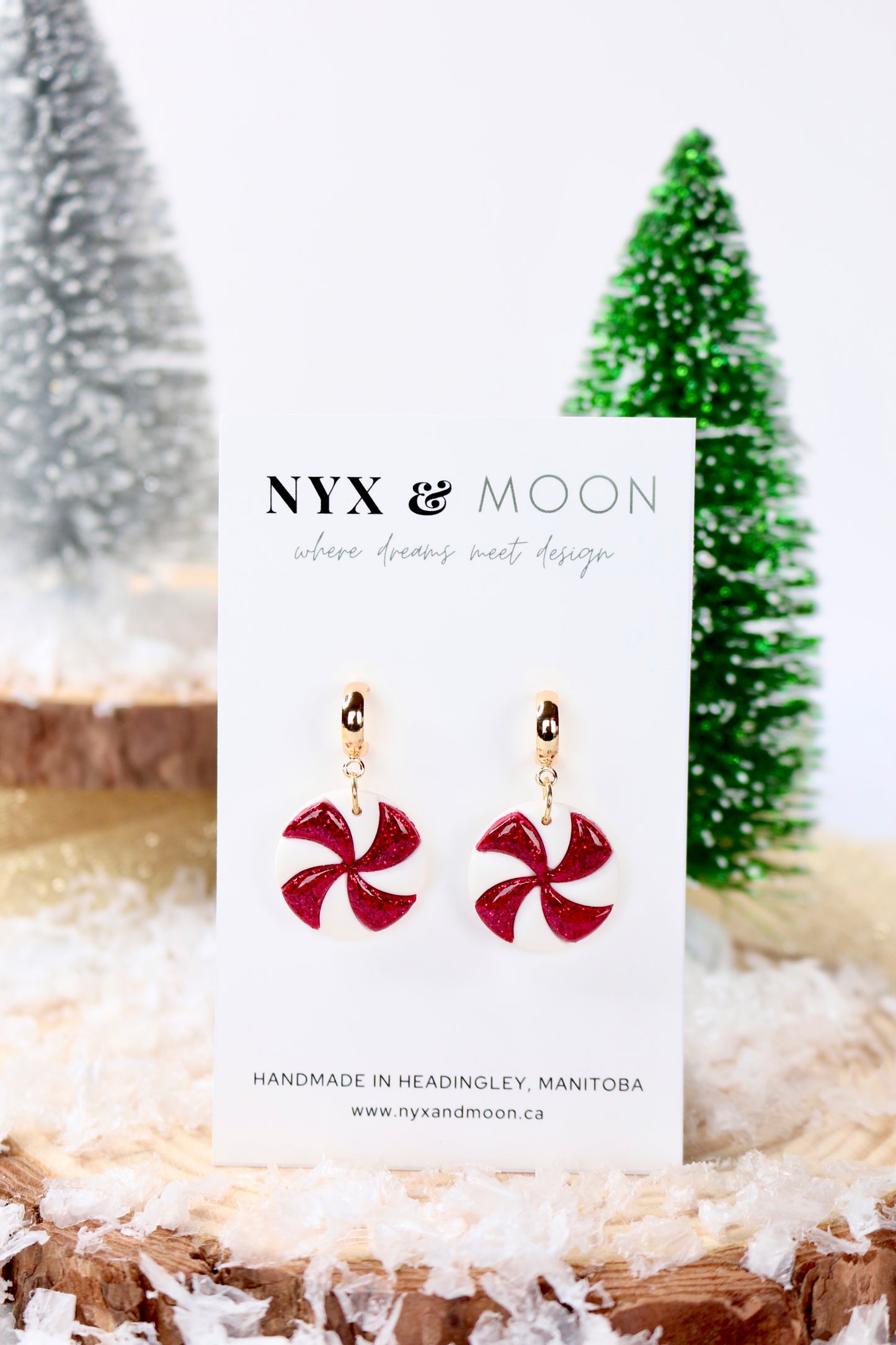 Peppermint Swirl | Dangle Earrings