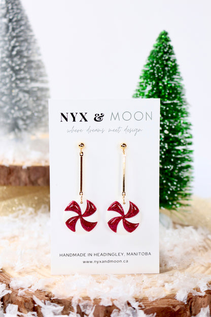 Peppermint Swirl | Dangle Earrings