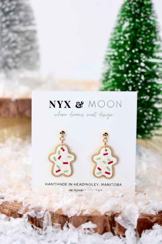 Sugar Cookie Gingerbread Man | Dangle Earring