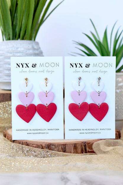 Clio | Triple Heart Dangle (LARGE)