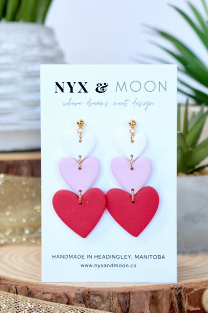 Clio | Triple Heart Dangle (LARGE)