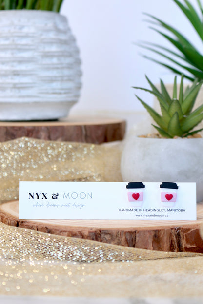 Valentine Coffee Cup | Stud Earring