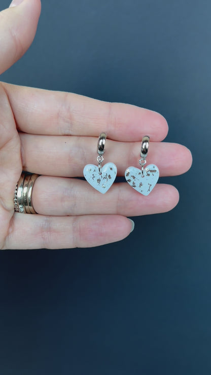 Chloe | Heart Dangle Earrings